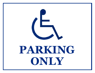 Document preview: Handicap Parking Sign Template - Only