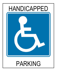 Document preview: Handicap Parking Sign Template - With Border