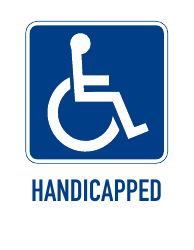 Document preview: Handicap Parking Sign Template - Dark Blue