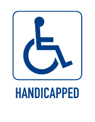 Document preview: Handicap Parking Sign Template - White