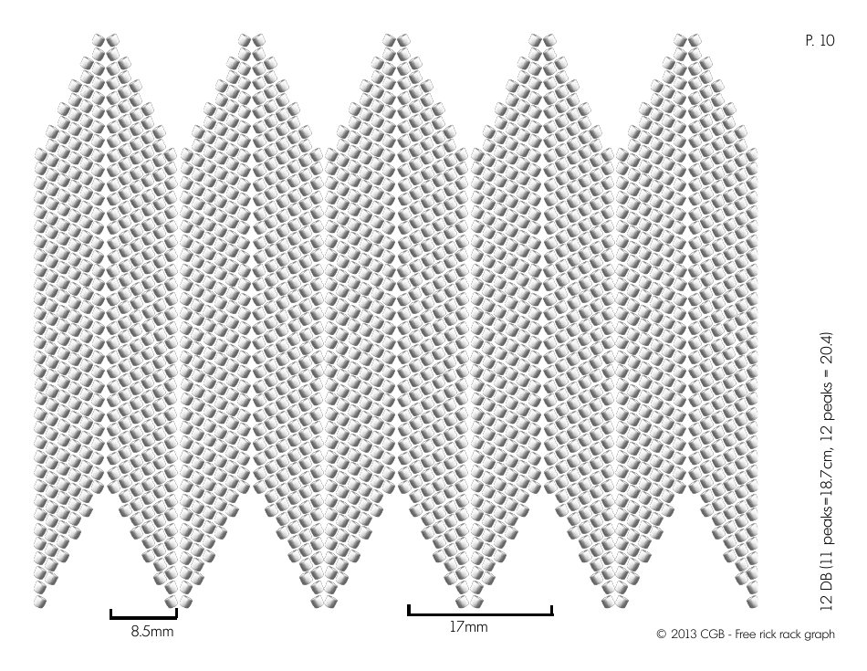 Rick Rack Graphs Beading Pattern Template, Page 10