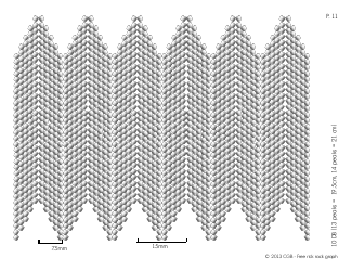 Rick Rack Graphs Beading Pattern Template, Page 11