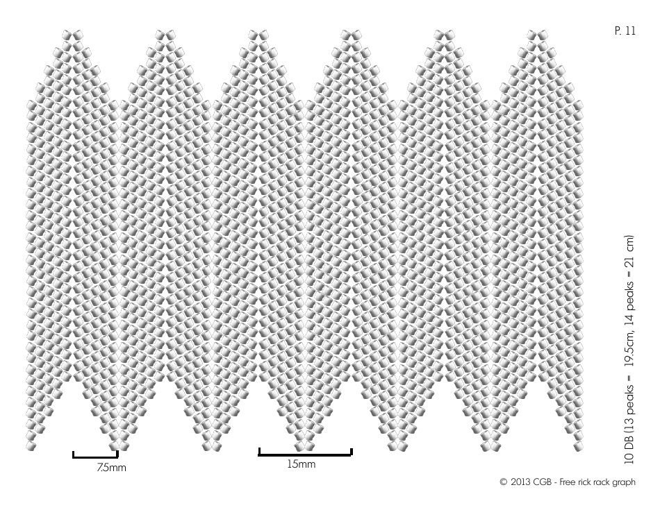 Rick Rack Graphs Beading Pattern Template, Page 11