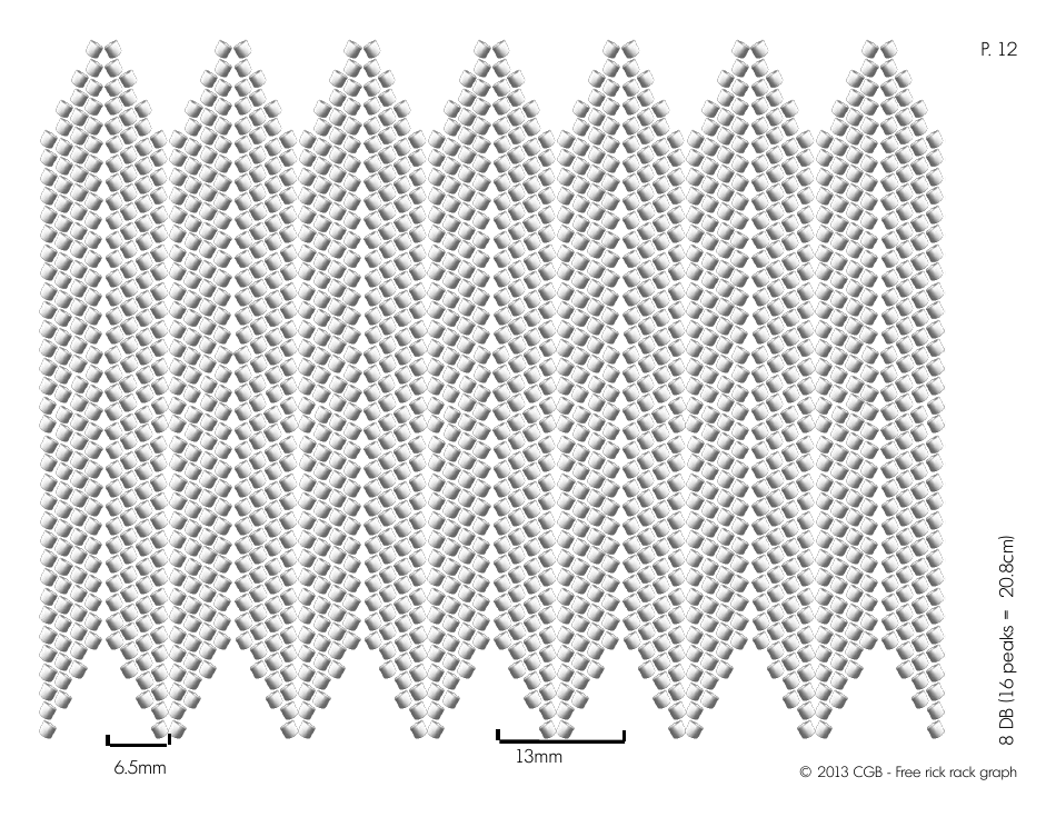 Rick Rack Graphs Beading Pattern Template, Page 12