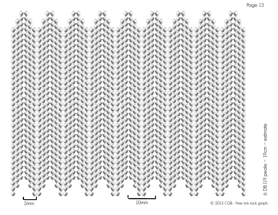 Rick Rack Graphs Beading Pattern Template, Page 13