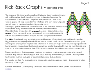 Rick Rack Graphs Beading Pattern Template, Page 2