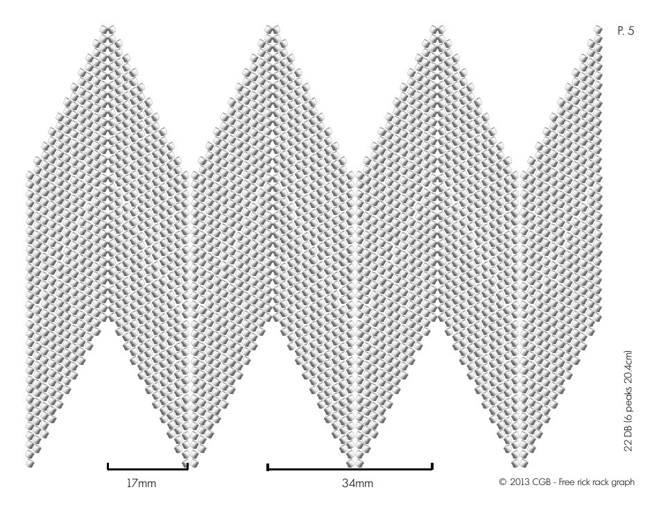 Rick Rack Graphs Beading Pattern Template, Page 5