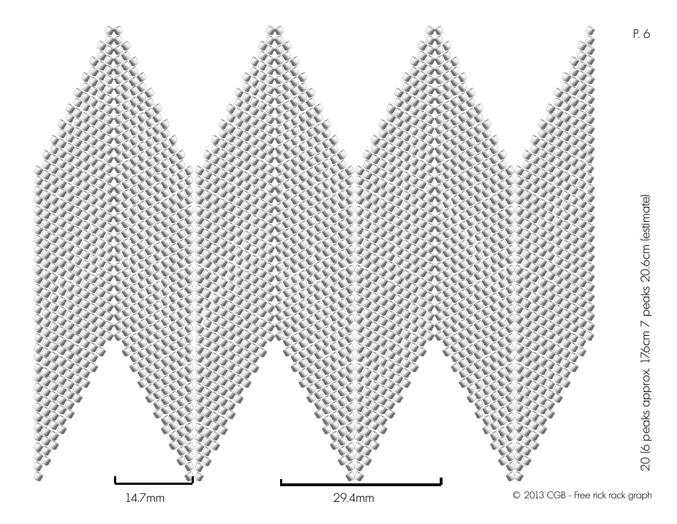 Rick Rack Graphs Beading Pattern Template, Page 6