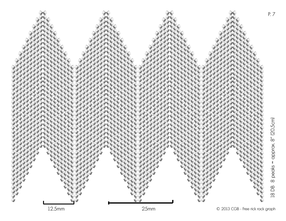 Rick Rack Graphs Beading Pattern Template, Page 7