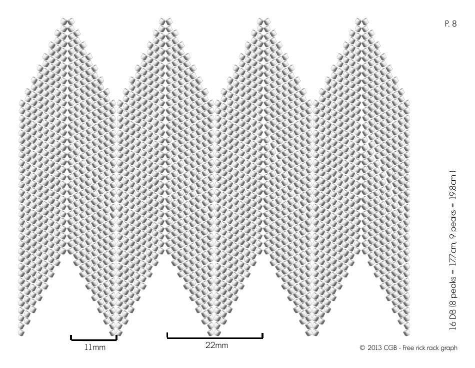 Rick Rack Graphs Beading Pattern Template, Page 8