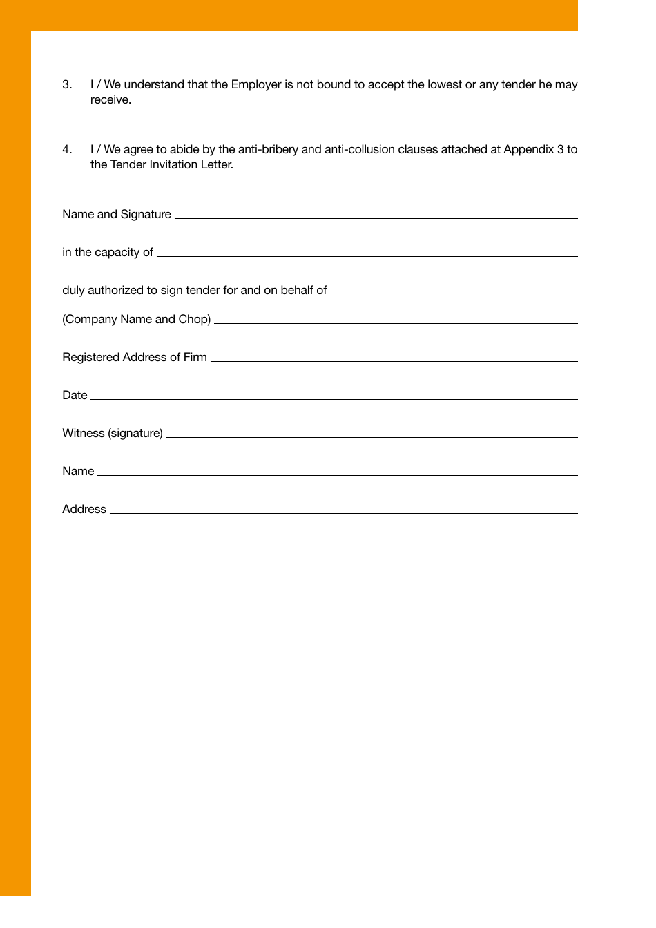 Tender Invitation Letter Template, Page 5