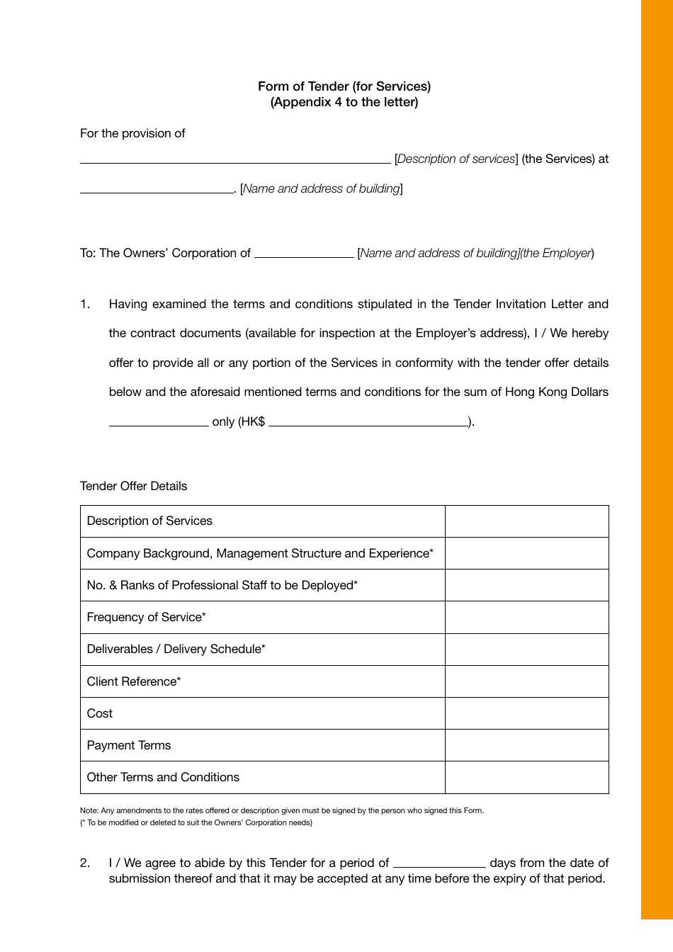 Tender Invitation Letter Template, Page 6
