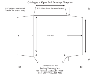 Document preview: Catalogue/Open End Envelope Template