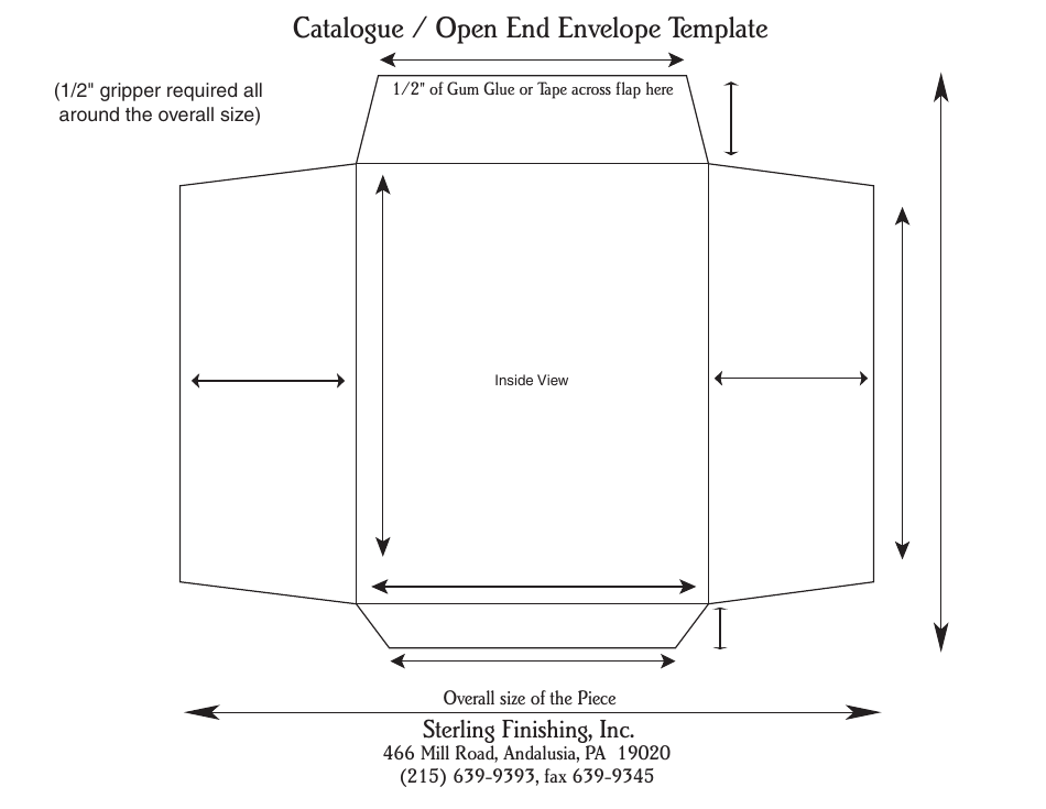 Catalogue / Open End Envelope Template, Page 1