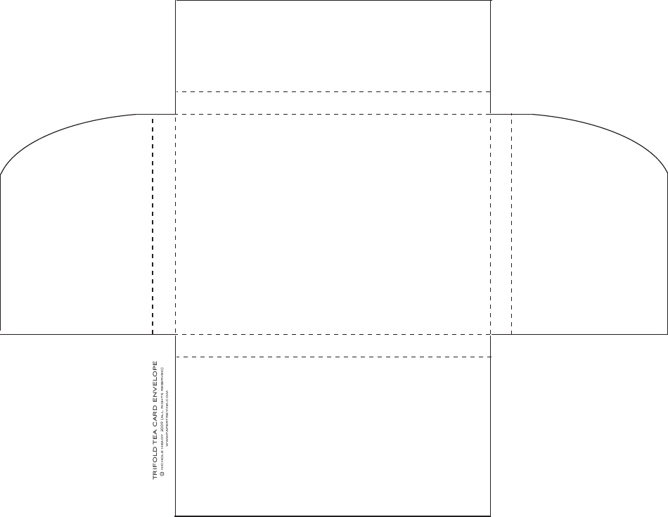 Trifold Tea Card Envelope Template, Page 1