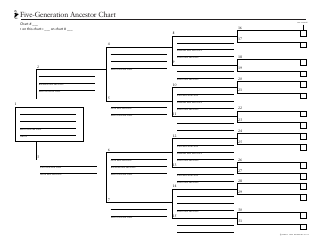 Document preview: Five-Generation Ancestor Chart Template