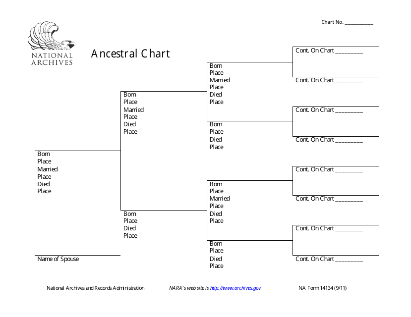 NA Form 14134 Ancestral Chart