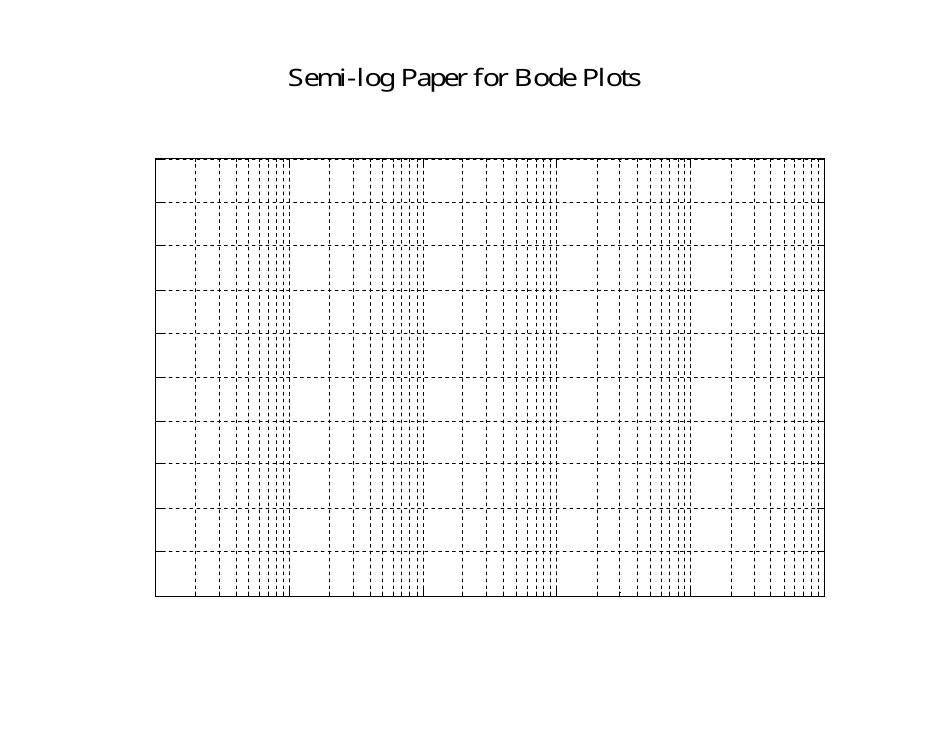 Semi-log Paper for Bode Plots, Page 1