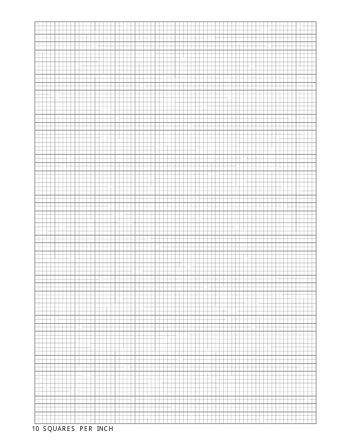 Graph Paper - 10 Squares Per Inch Download Pdf