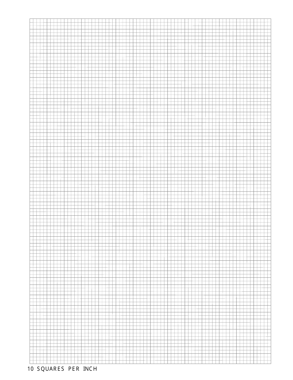 Graph Paper - 10 Squares Per Inch, Page 1