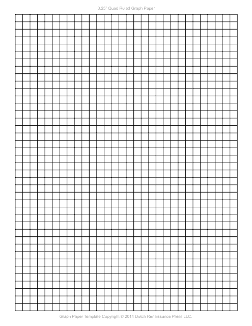 0.25 Inch Quad Ruled Graph Paper Template Download Printable PDF ...
