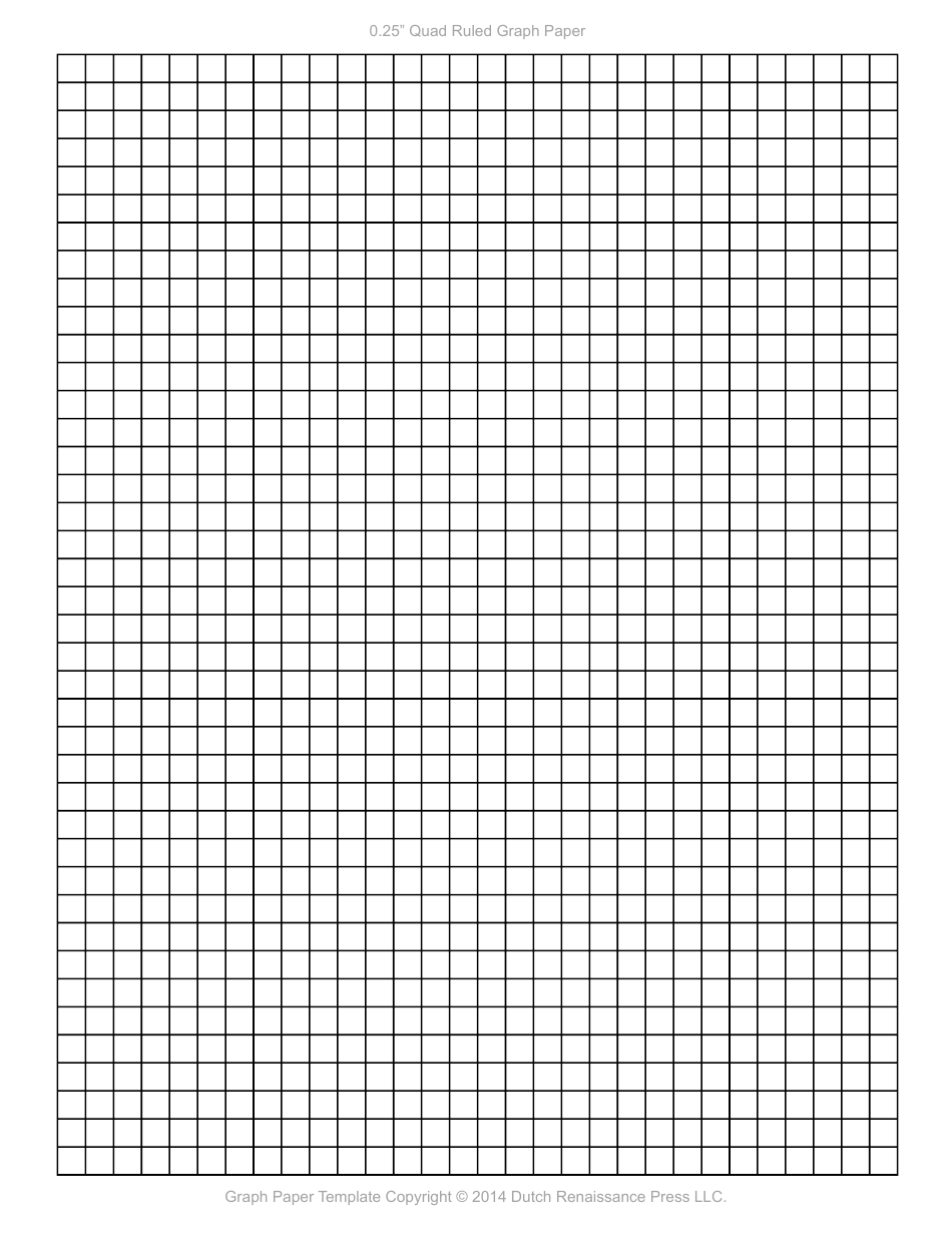 0.25 Inch Quad Ruled Graph Paper Template Download Printable PDF ...