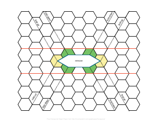 Document preview: Hexagonal Graph Paper Envelope Template