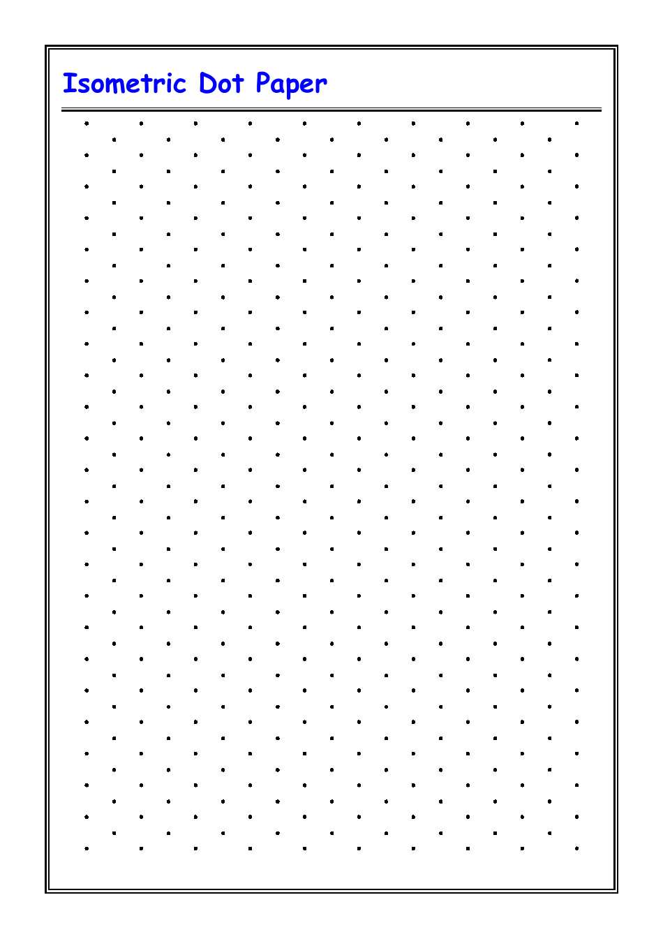 Isometric Dot Paper Classic Download Printable PDF Templateroller