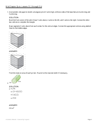 Mid-chapter Math Quiz: Lessons 12-1 Through 12-4 (With Answers), Page 2