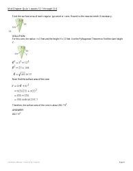 Mid-chapter Math Quiz: Lessons 12-1 Through 12-4 (With Answers), Page 8