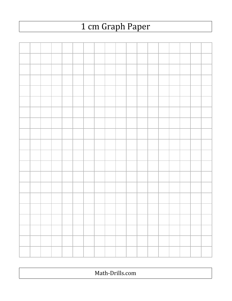 1 Cm Graph Paper - Small, Page 1
