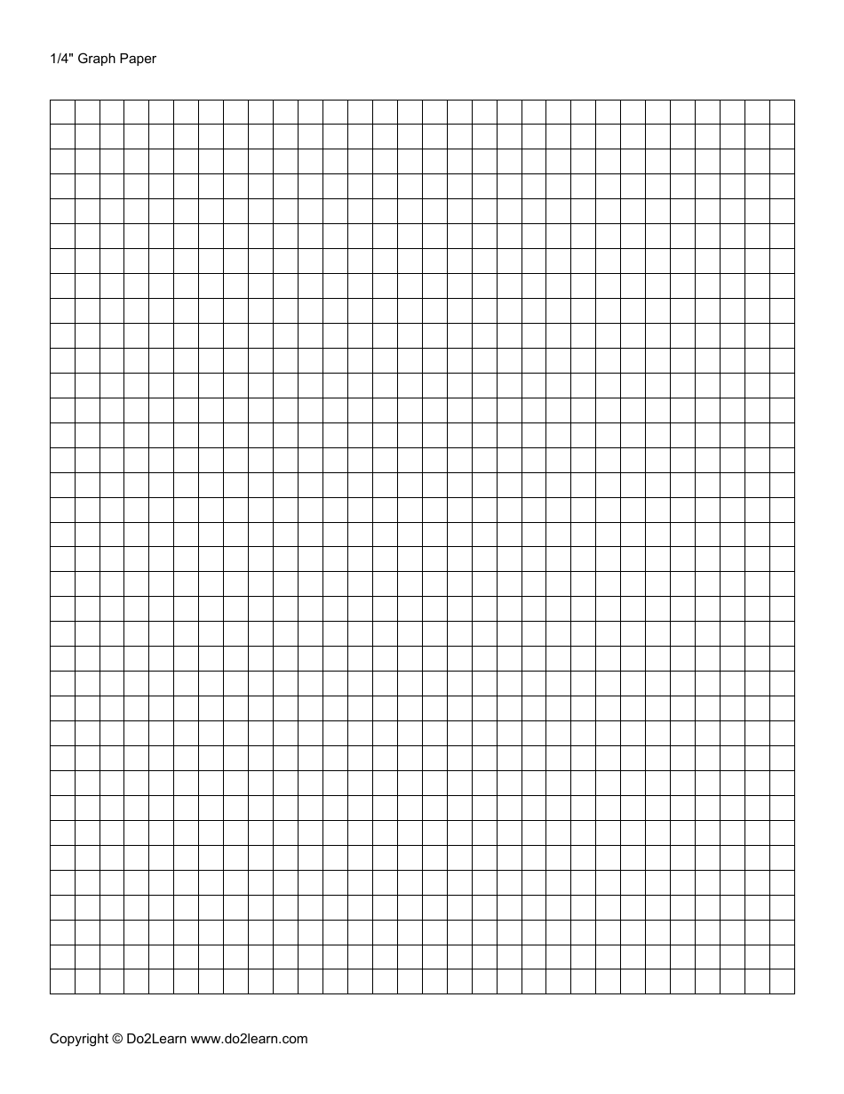 1/4' Graph Paper Download Printable PDF Templateroller