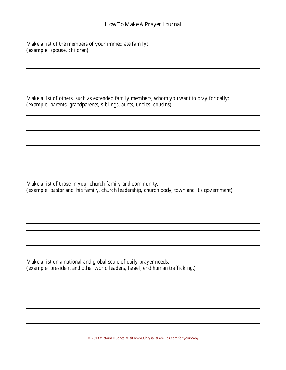 Prayer Journal Template - Victoria Hughes, Page 4