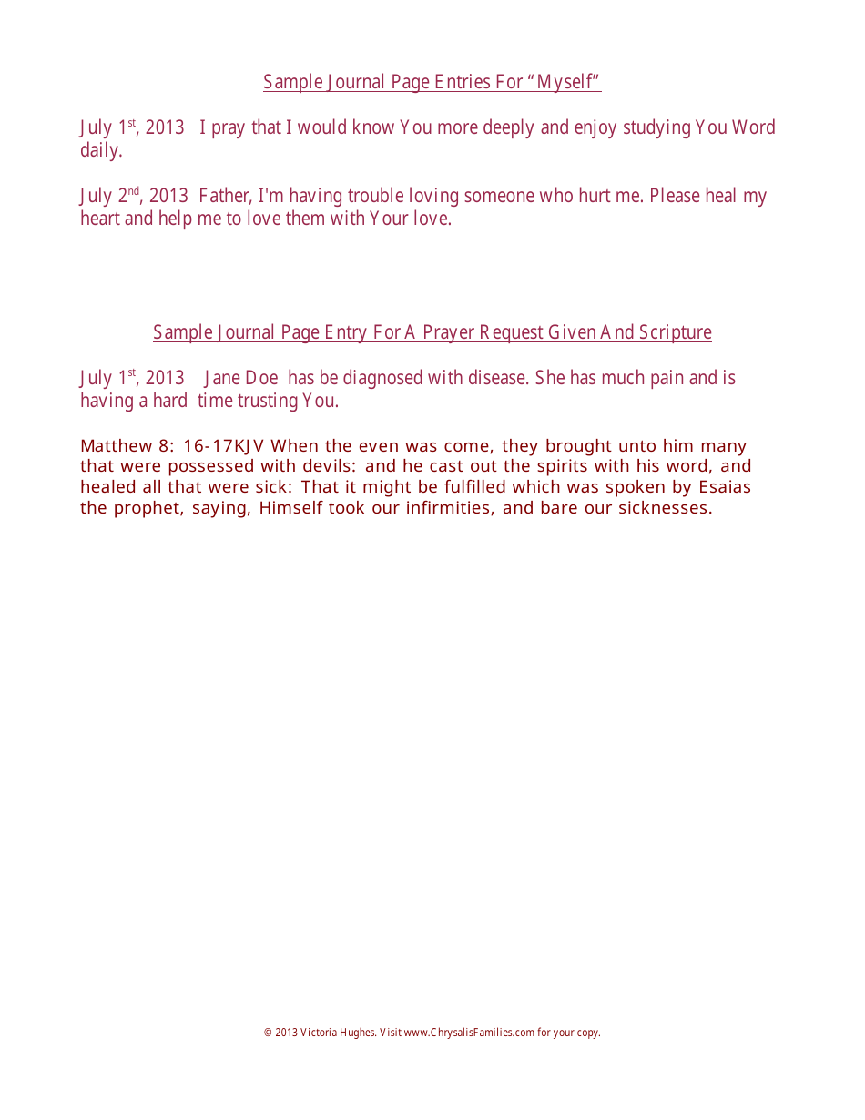 Prayer Journal Template - Victoria Hughes, Page 8