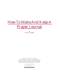 Document preview: Prayer Journal Template - Victoria Hughes