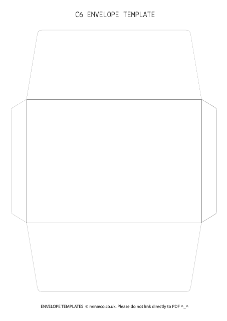 C6 Envelope Template - Black and White