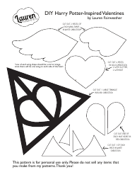 Document preview: Diy Harry Potter-Inspired Valentine Templates