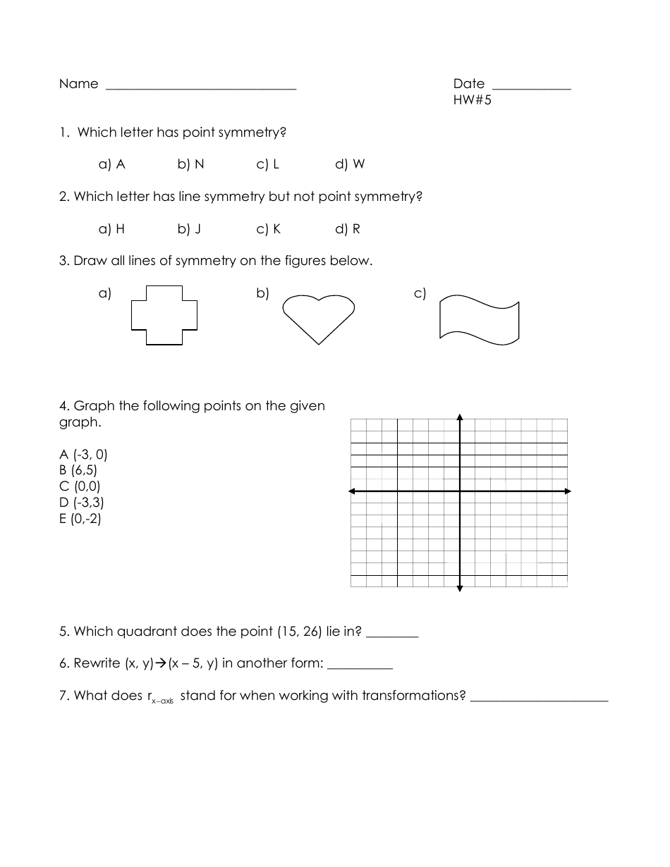 Integrated Algebra a Packet 1, Page 19