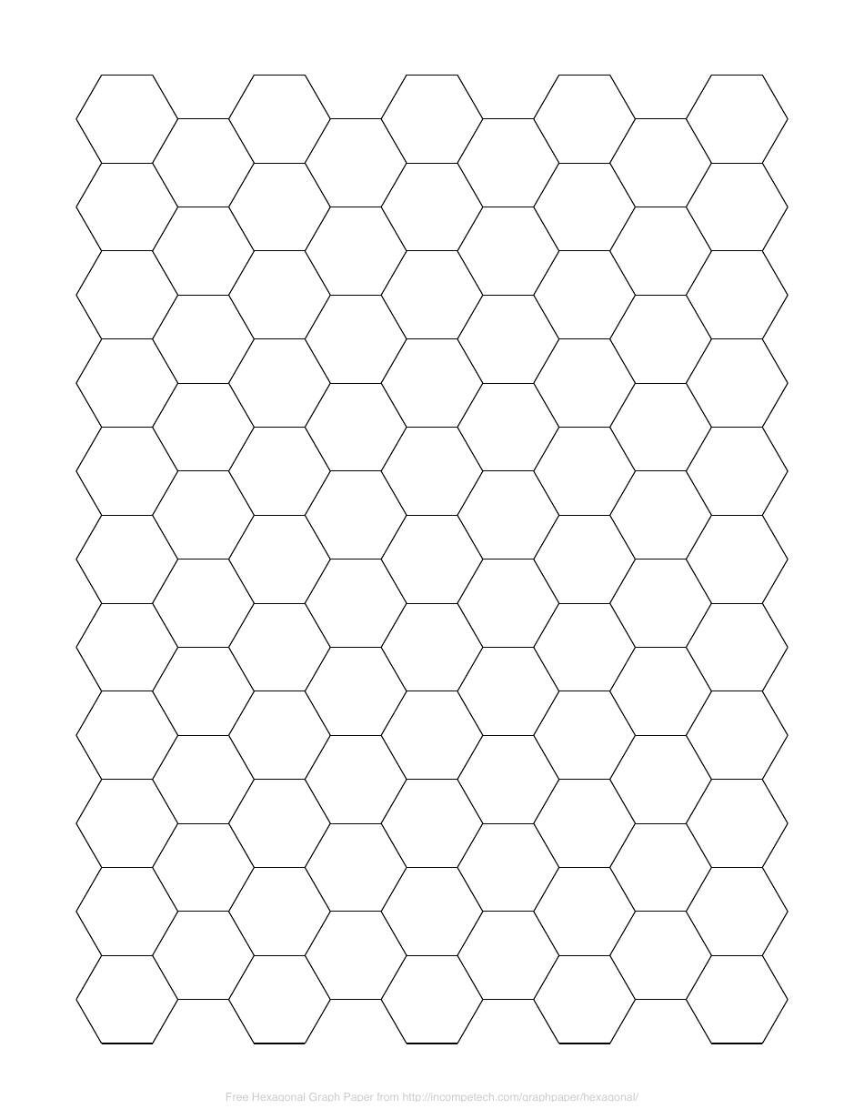 Hexagonal Graph Paper Templates, Page 1