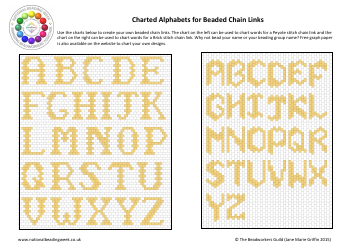 Document preview: Alphabet Charts for Beaded Chain Links