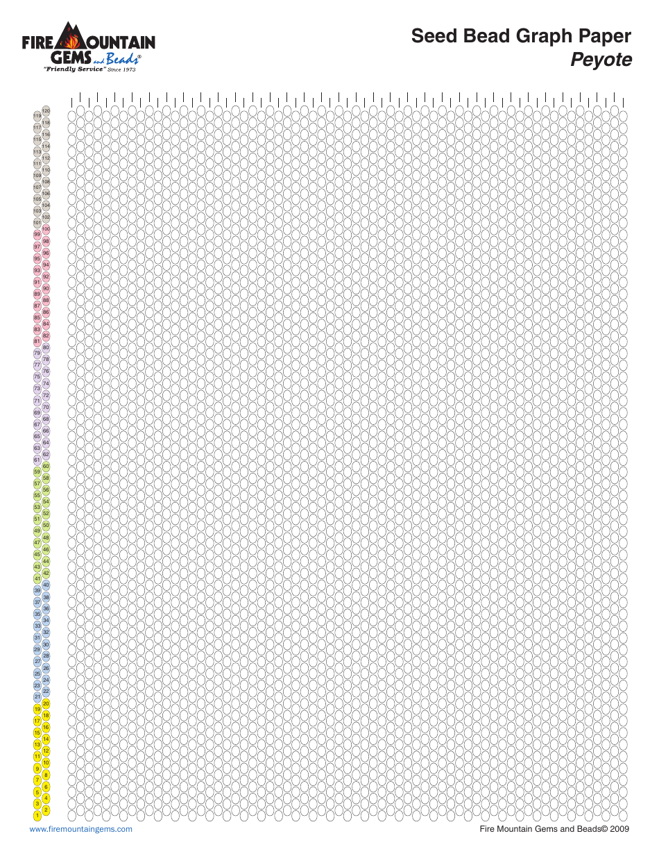 Seed Bead Graph Paper Template - Sample Design Preview
