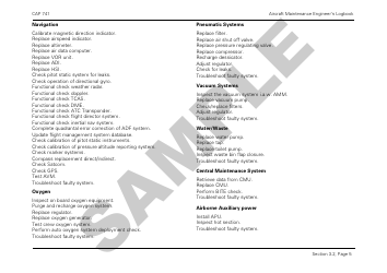 Form CAP741 Aircraft Maintenance Engineers Log Book - Sample - United Kingdom, Page 36