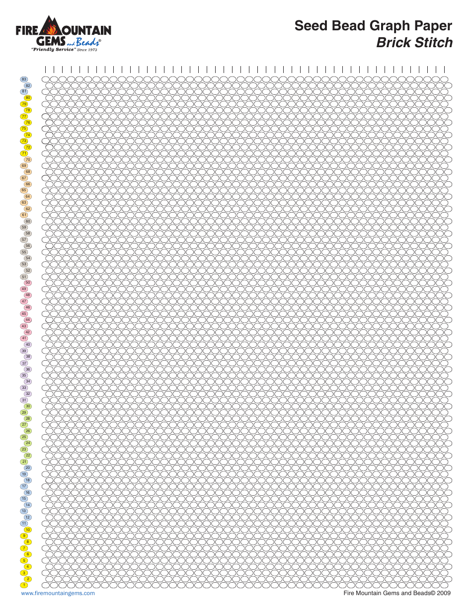Seed Bead Graph Paper for Brick Stitch