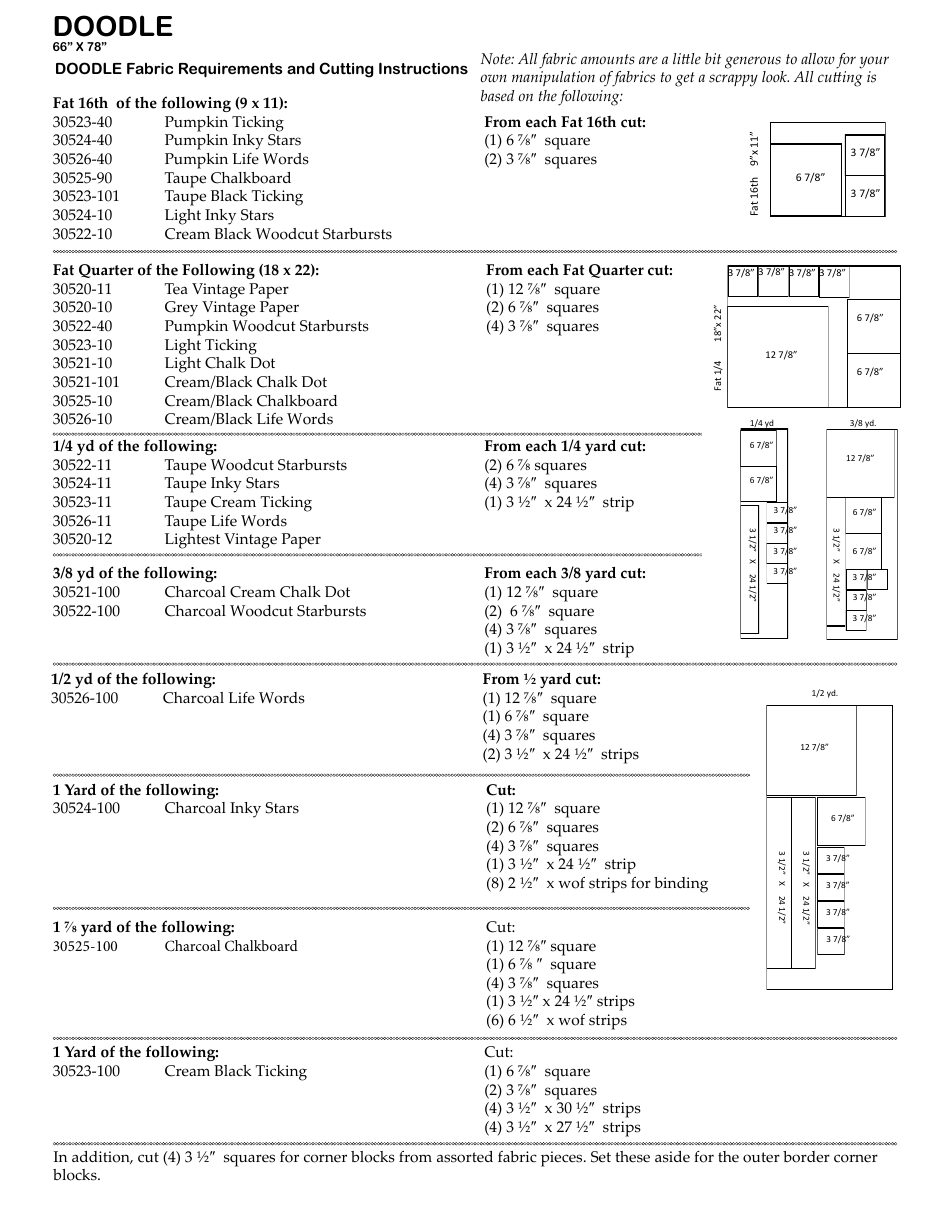 Doodle Quilt Pattern, Page 3