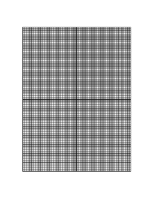 5x5 Graph Paper With X-Y Centered Axis - 10 Lines/Inch