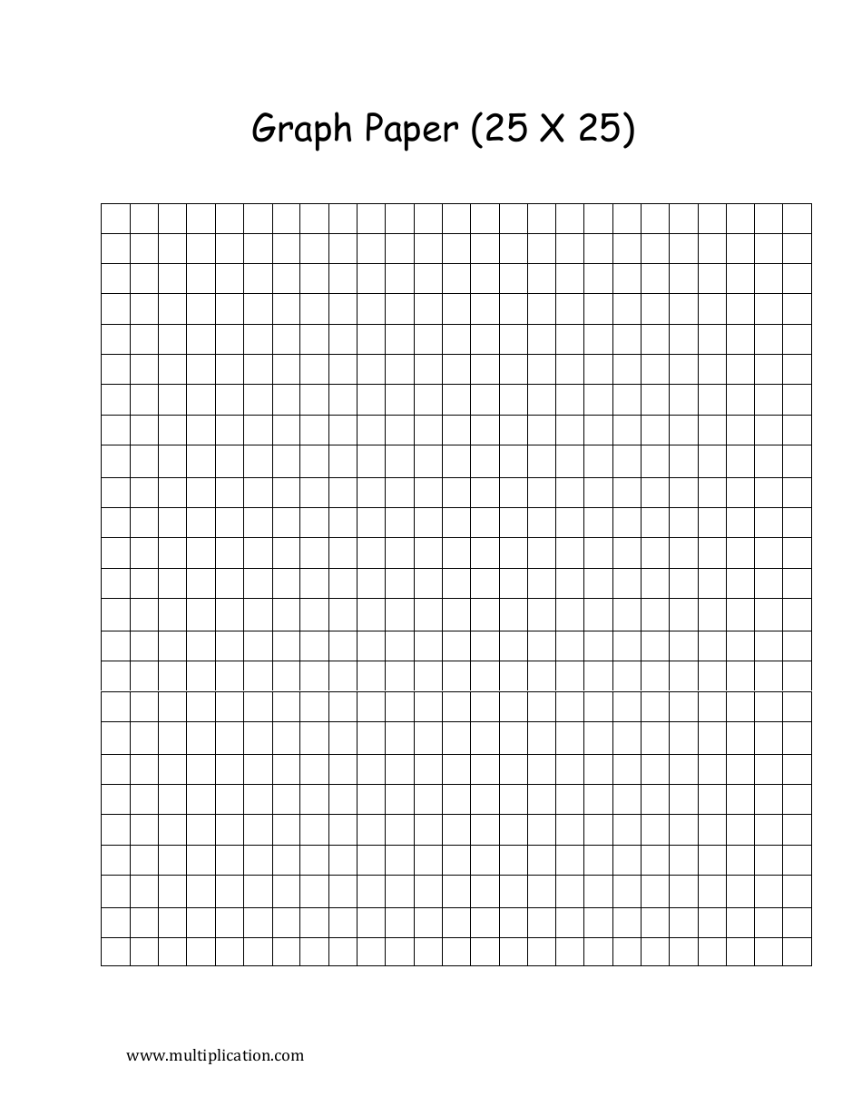 Graph Paper (25 X 25), Page 1