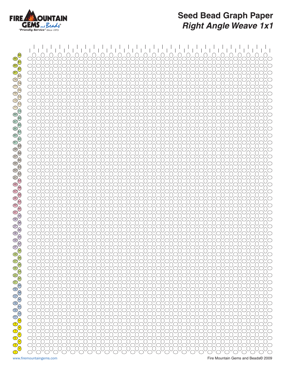 Seed Bead Graph Paper Template Preview