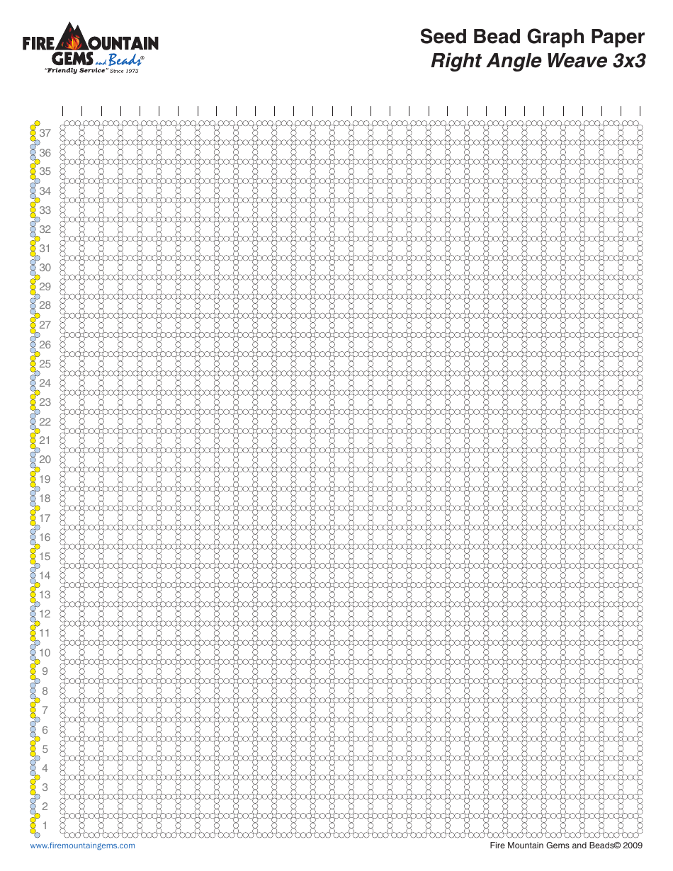 Seed Bead Graph Paper - Right Angle Weave 3x3, Page 1