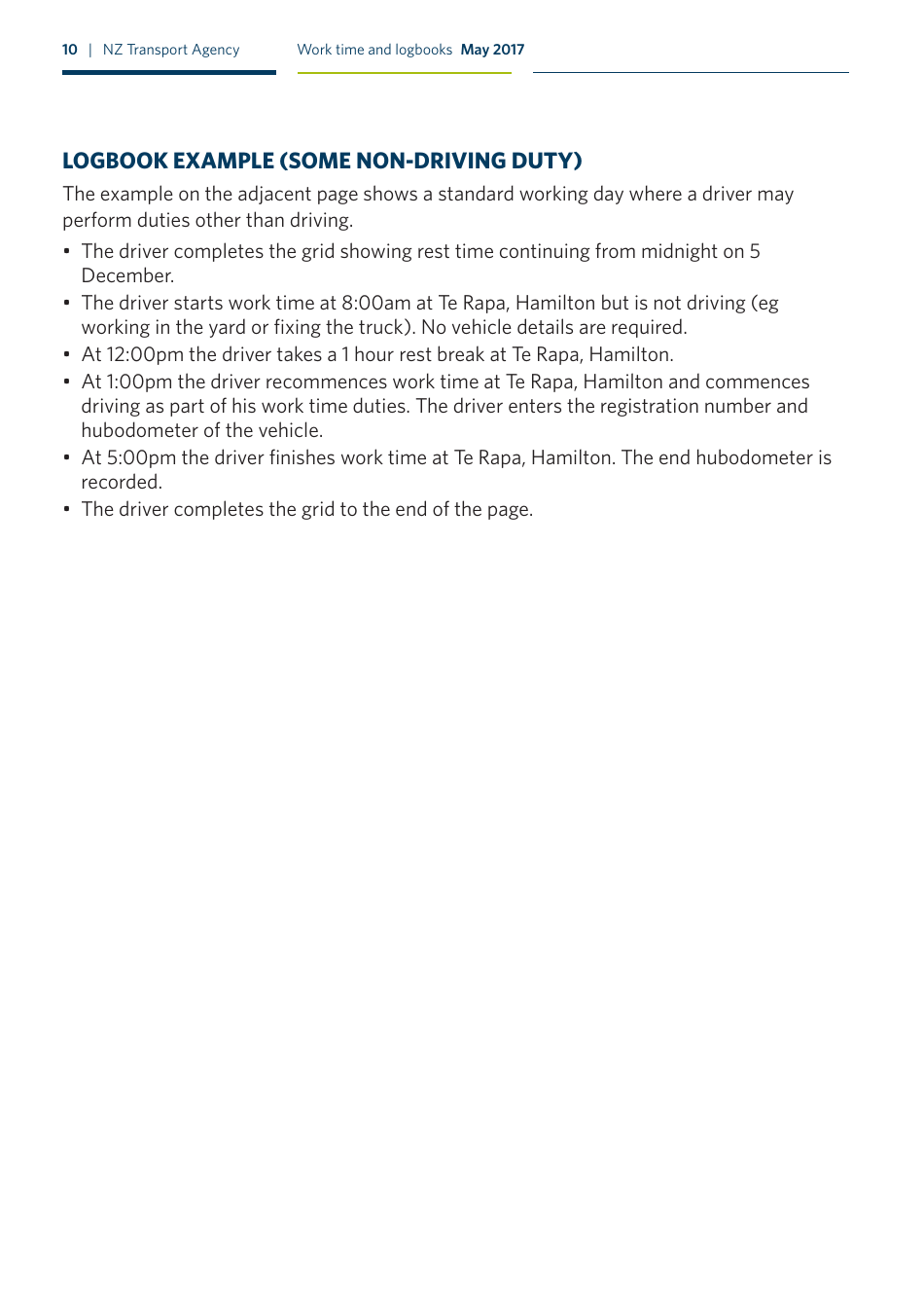 Work Time and Logbooks Guide - New Zealand, Page 10