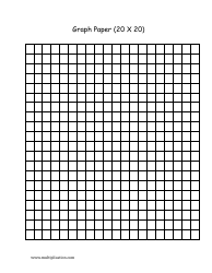 Document preview: Graph Paper (20 X 20)